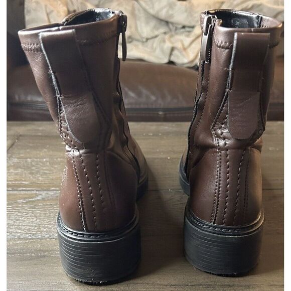 FRANCO SARTO Womens Brown Goring Karbon‎ Almond Toe Block Heel Boots Shoes 6 M - Picture 3 of 5